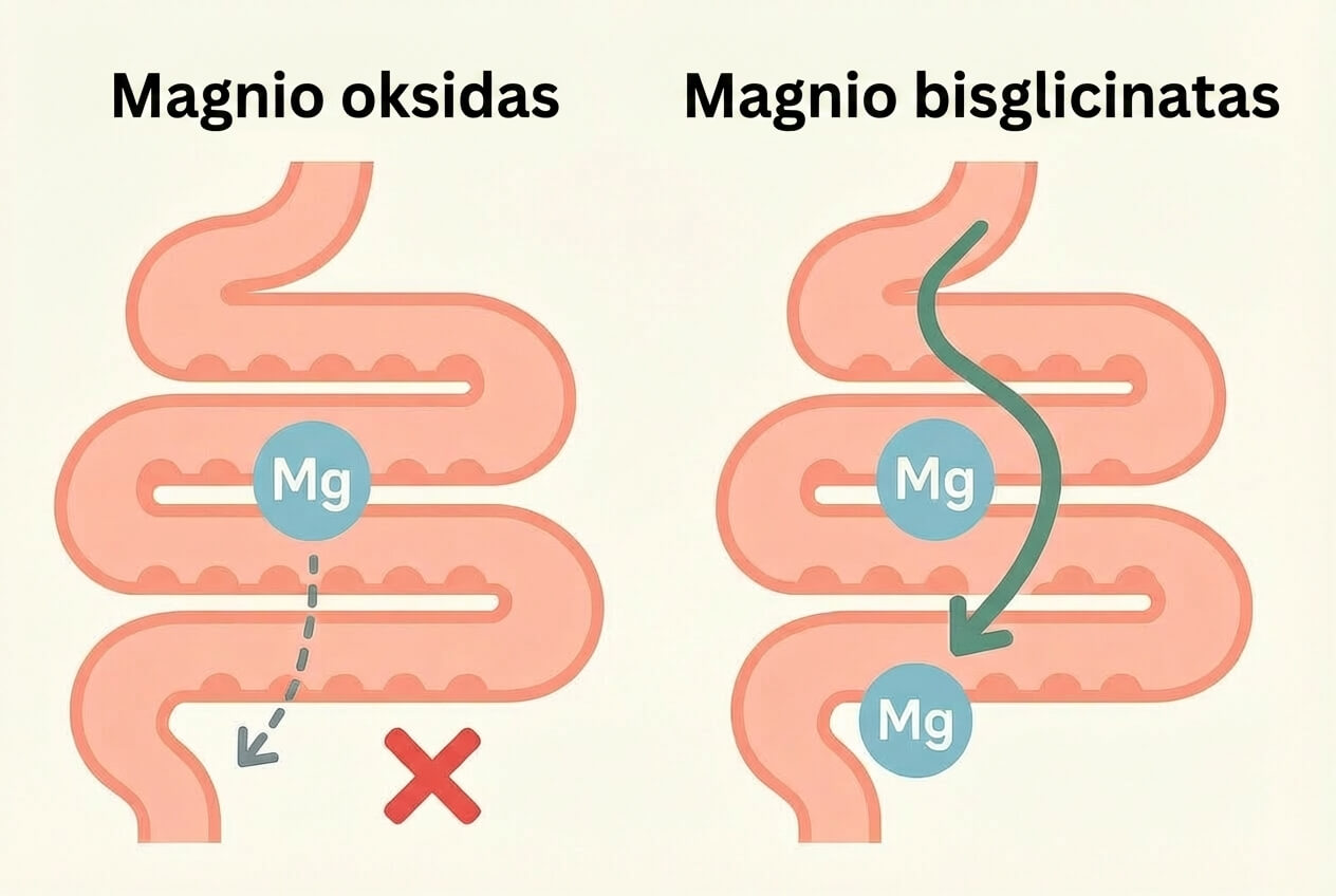 Kas iš tikrųjų svarbu renkantis magnio bisglicinatą
