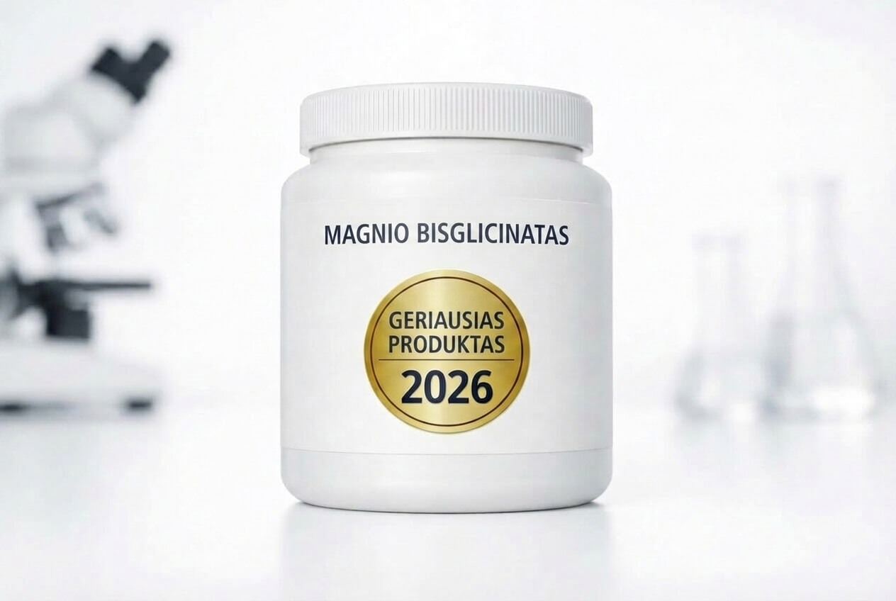 Magnio bisglicinatas: 2026 m. palyginimas – geriausi produktai (aiškus 1. vietos nugalėtojas)